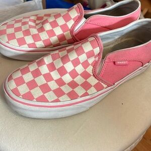 Pink and White Checkered Vans